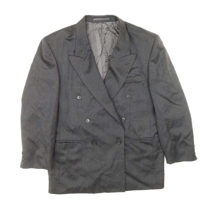 Burton Mens Grey Wool Jacket Suit Jacket Size 38