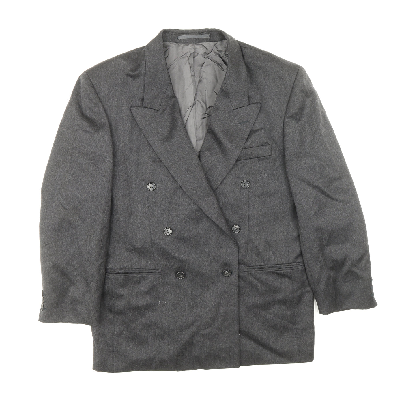 Burton Mens Grey Wool Jacket Suit Jacket Size 38