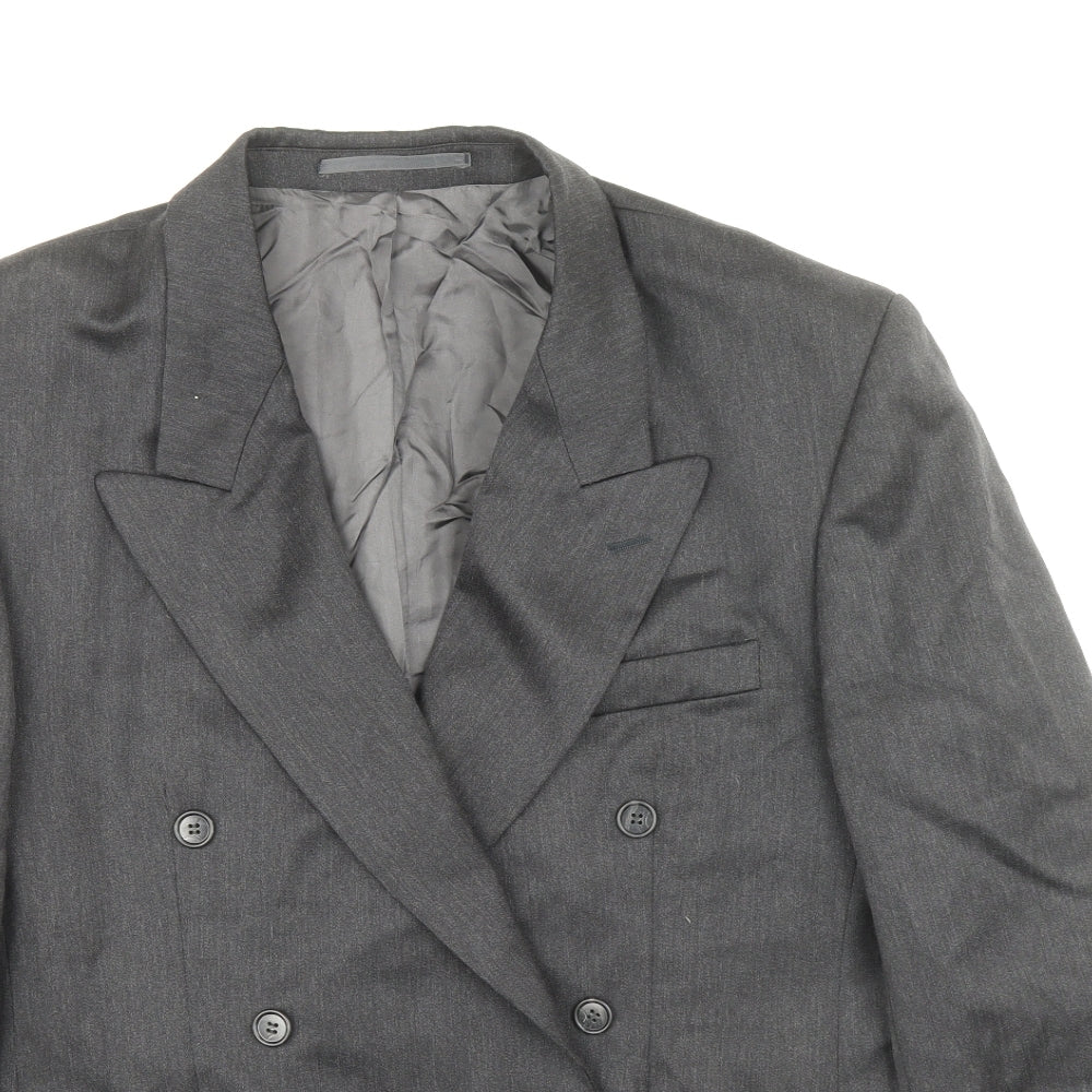 Burton Mens Grey Wool Jacket Suit Jacket Size 38