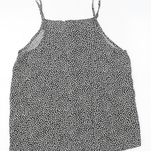 Warehouse Womens White Floral Viscose Camisole Tank Size 10 V-Neck