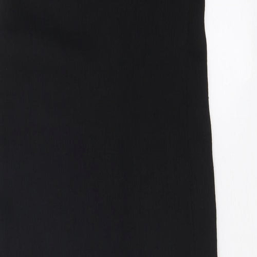 Zara Womens Black Polyester A-Line Size S Sweetheart Zip