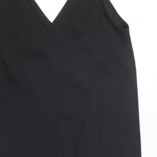 ASOS Womens Black Polyester Basic Tank Size 10 V-Neck