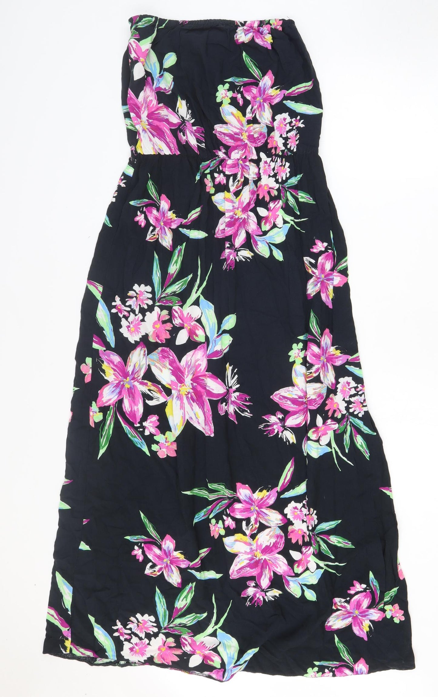 Atmosphere Womens Black Floral Viscose A-Line Size 14 Off the Shoulder Pullover