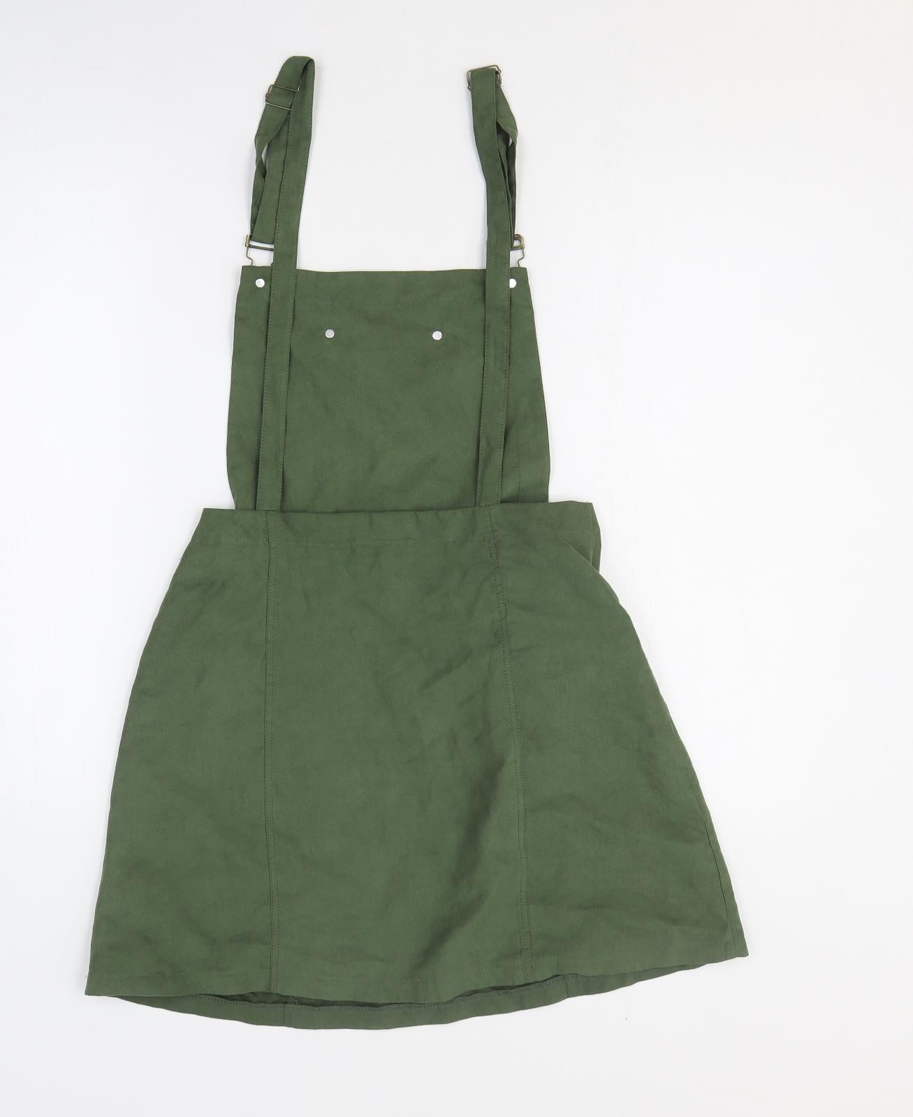 Ravi Famous Womens Green Polyester Dungaree One-Piece Size 10 Zip