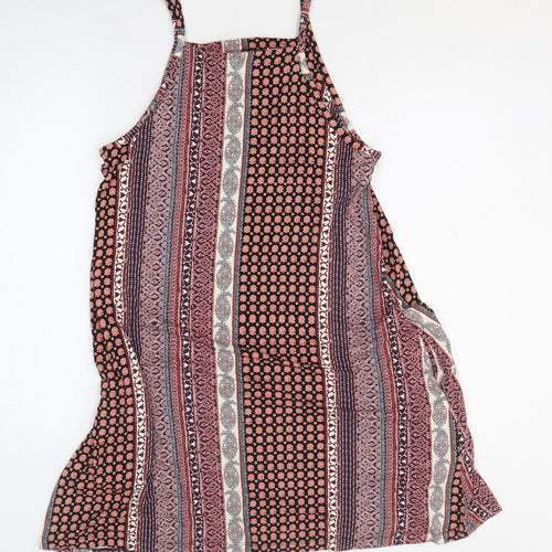 Rachel Zoe Womens Multicoloured Geometric Rayon A-Line Size M Off the Shoulder Pullover