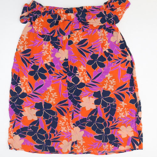 Primark Womens Multicoloured Floral Viscose Basic Blouse Size 12 Collared