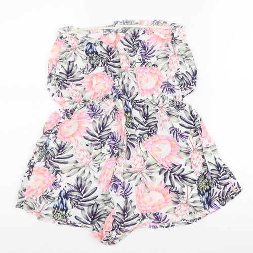 Divided Womens Multicoloured Colourblock Viscose Playsuit One-Piece Size 38 L3 in - Flowers