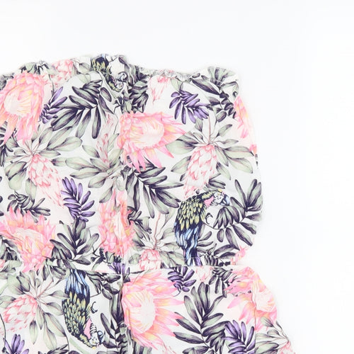 Divided Womens Multicoloured Colourblock Viscose Playsuit One-Piece Size 38 L3 in - Flowers