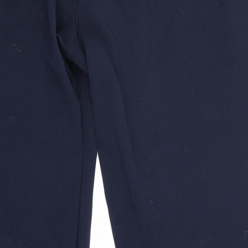 Marks and Spencer Womens Blue Polyester Bloomer Trousers Size 18 L29 in Slim Hook & Eye