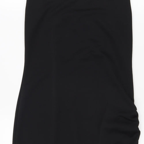 PRETTYLITTLETHING Womens Black Polyester Tank Dress Size 10 Round Neck