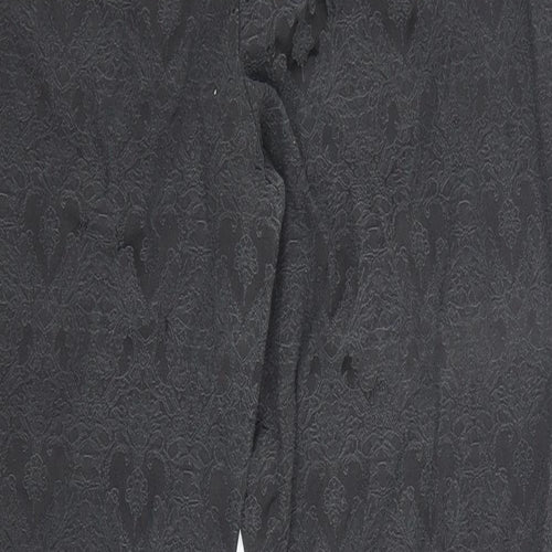 Atmosphere Womens Black Floral Polyester Bloomer Trousers Size 18 L28 in Regular Hook & Eye - Flowers