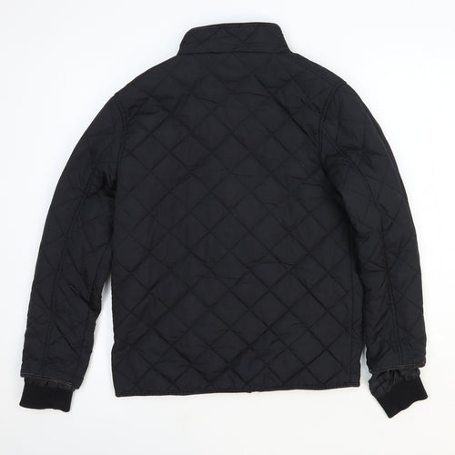 Rebel Girls Black Quilted Coat Size 12-13 Years Zip