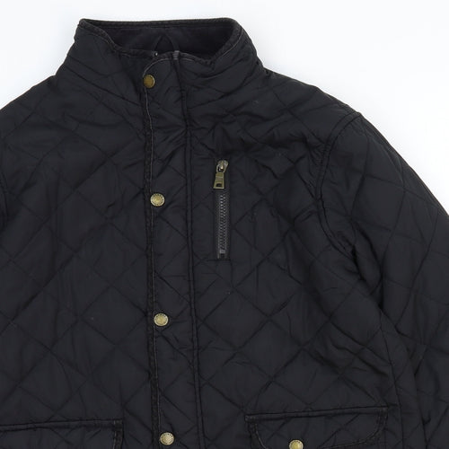 Rebel Girls Black Quilted Coat Size 12-13 Years Zip