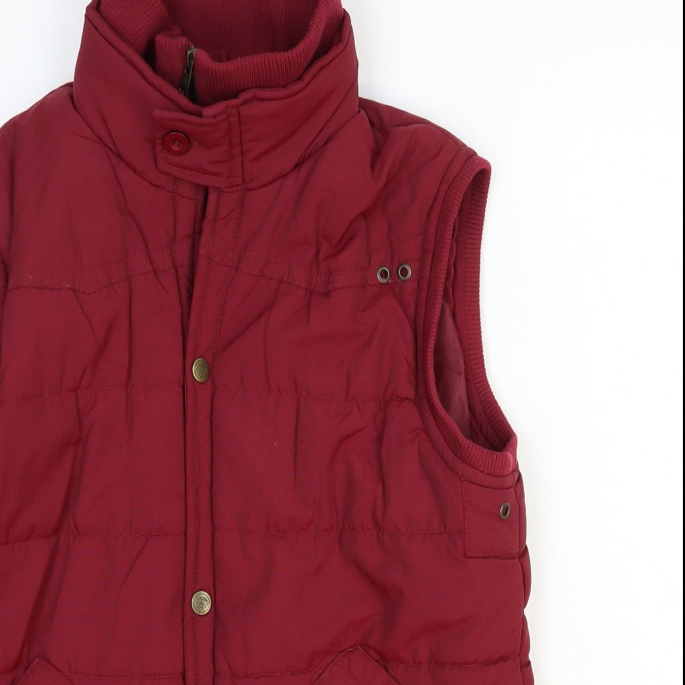 Tokyo Tigers Mens Red Gilet Jacket Size M Zip