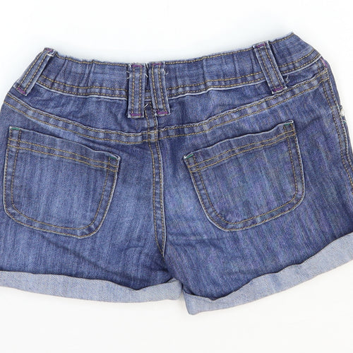 Cherokee Girls Blue Cotton Hot Pants Shorts Size 8-9 Years Regular Zip