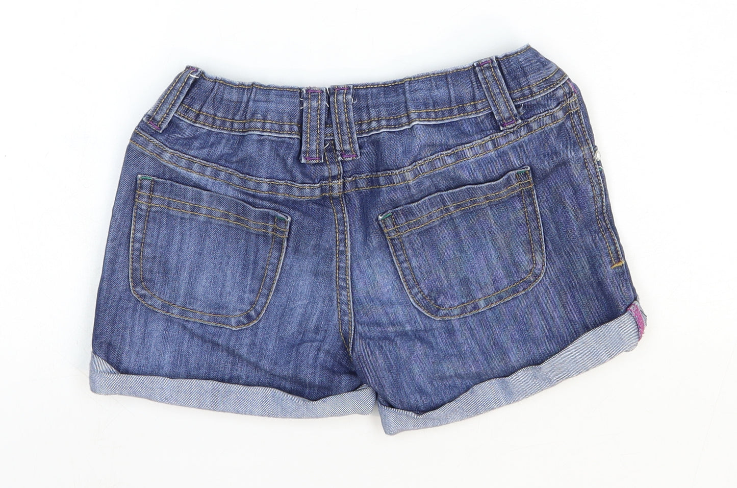 Cherokee Girls Blue Cotton Hot Pants Shorts Size 8-9 Years Regular Zip