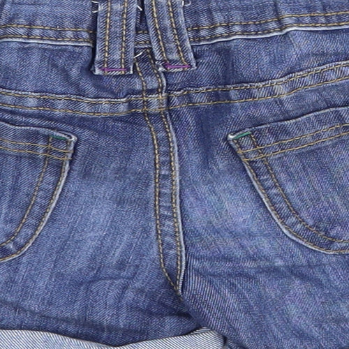 Cherokee Girls Blue Cotton Hot Pants Shorts Size 8-9 Years Regular Zip