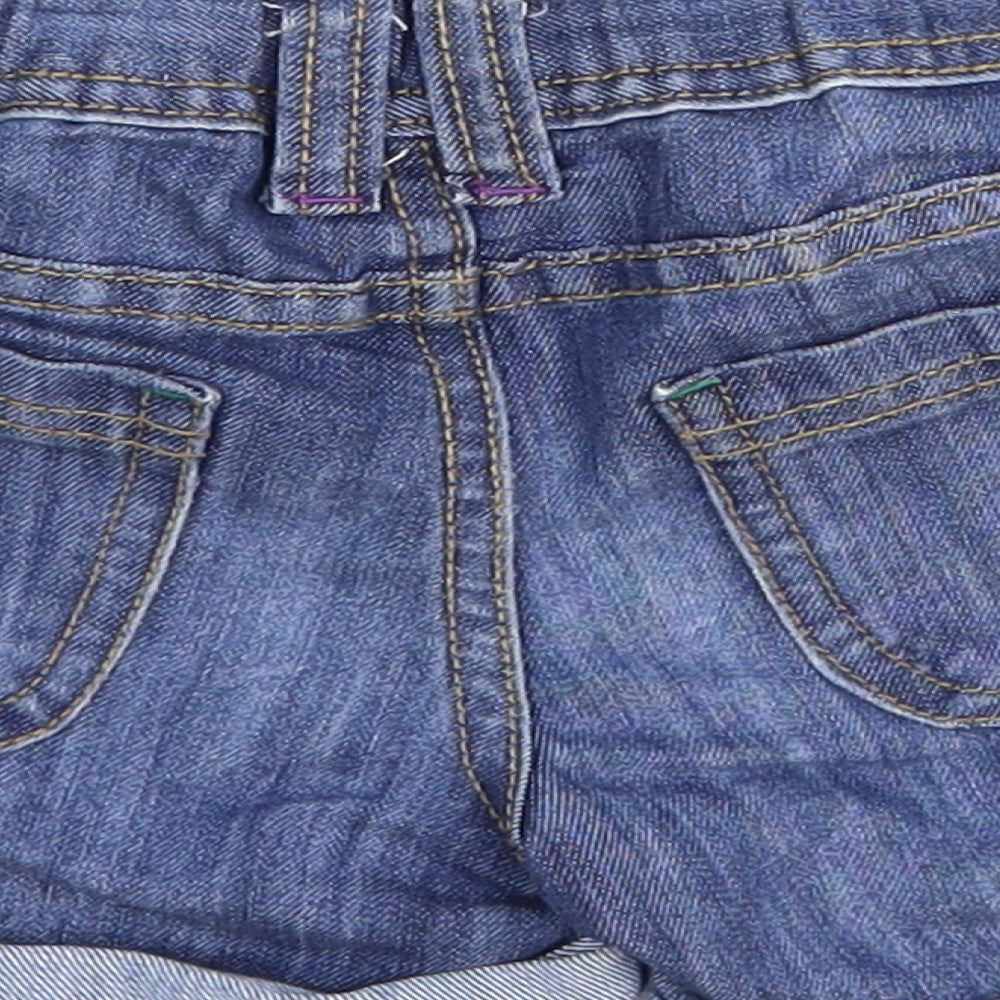 Cherokee Girls Blue Cotton Hot Pants Shorts Size 8-9 Years Regular Zip