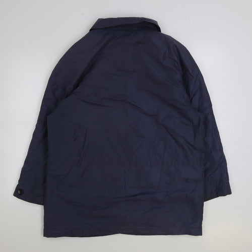 marks and Womens Grey Jacket Coat Size 14 Button