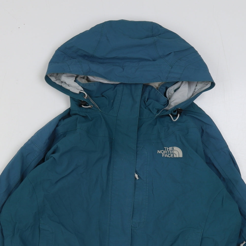 The North Face Womens Blue Rain Coat Coat Size S Zip