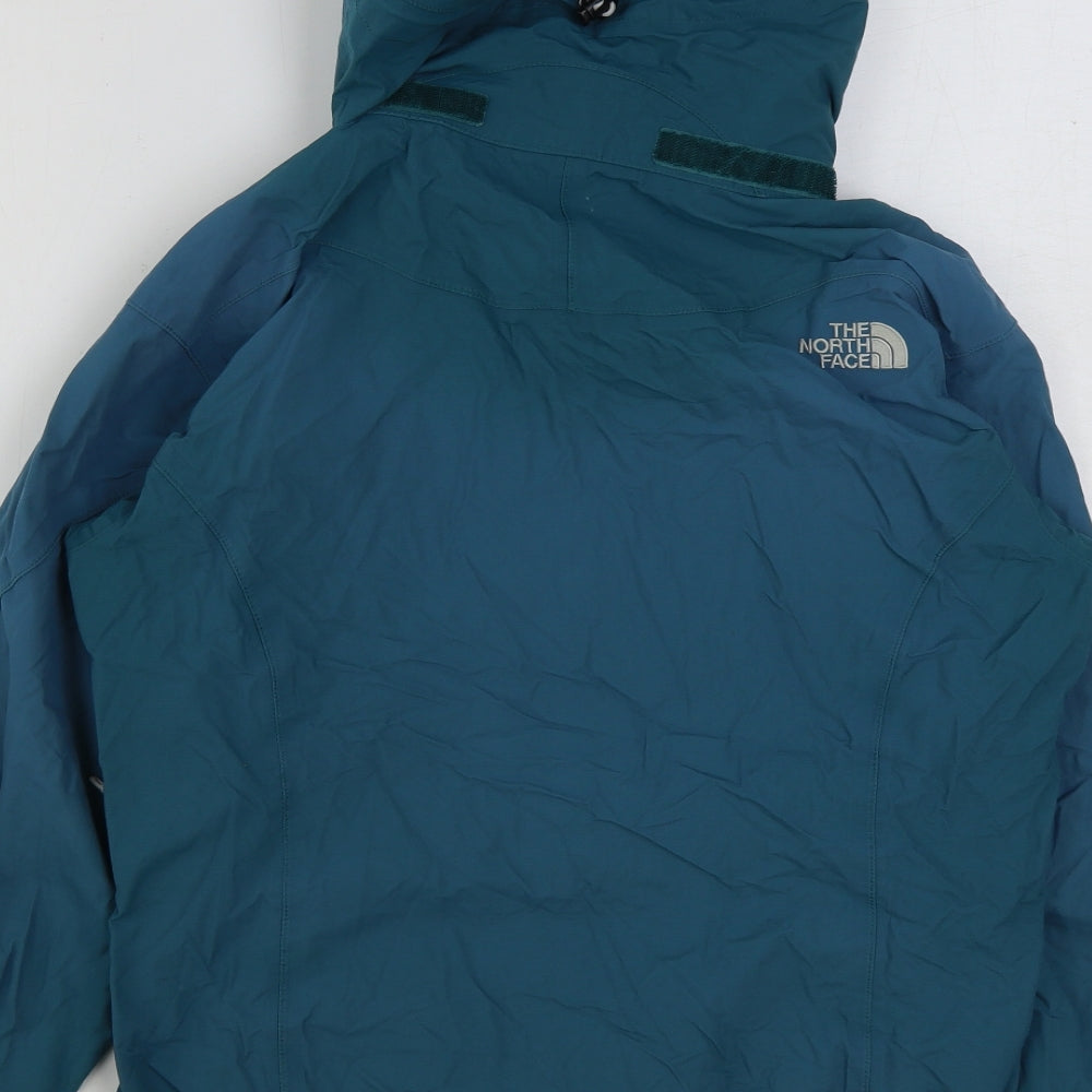 The North Face Womens Blue Rain Coat Coat Size S Zip