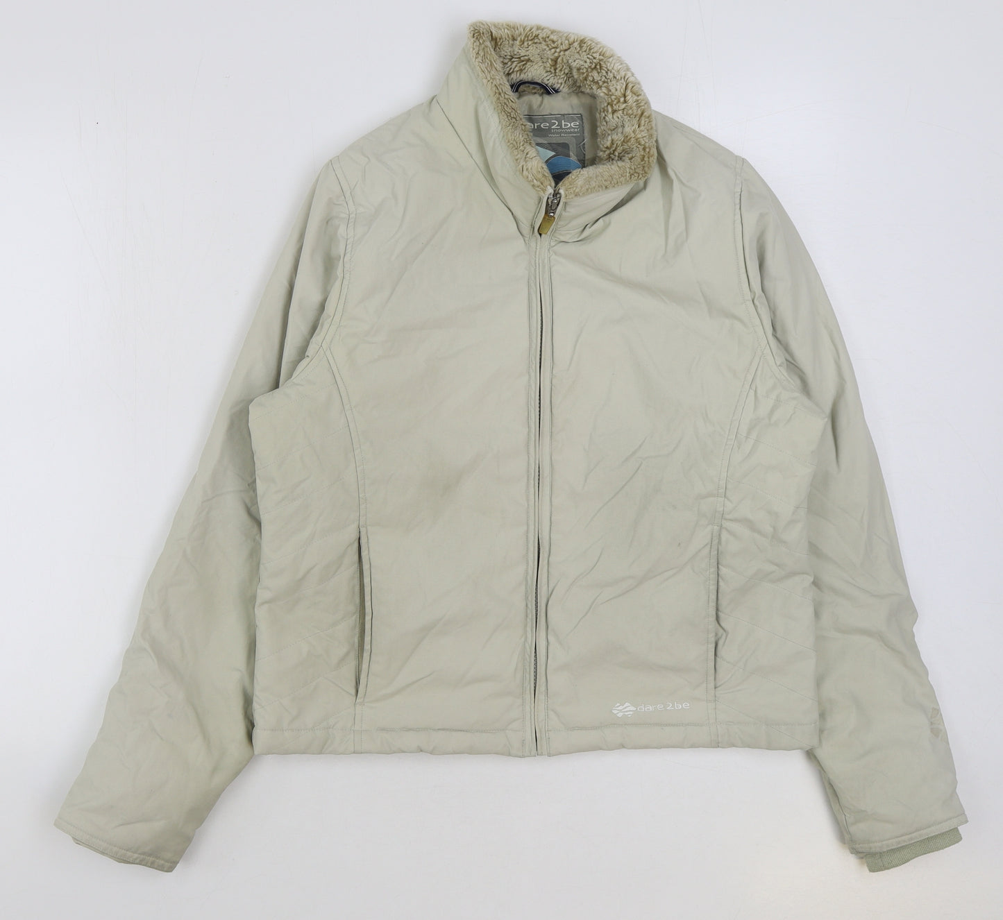 Dare2Be Womens Ivory Jacket Coat Size 12 Zip