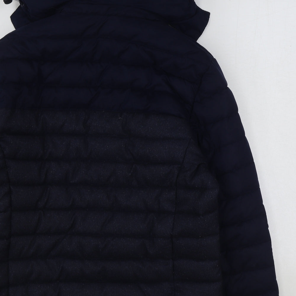 Superdry Mens Blue Bomber Jacket Coat Size L Zip