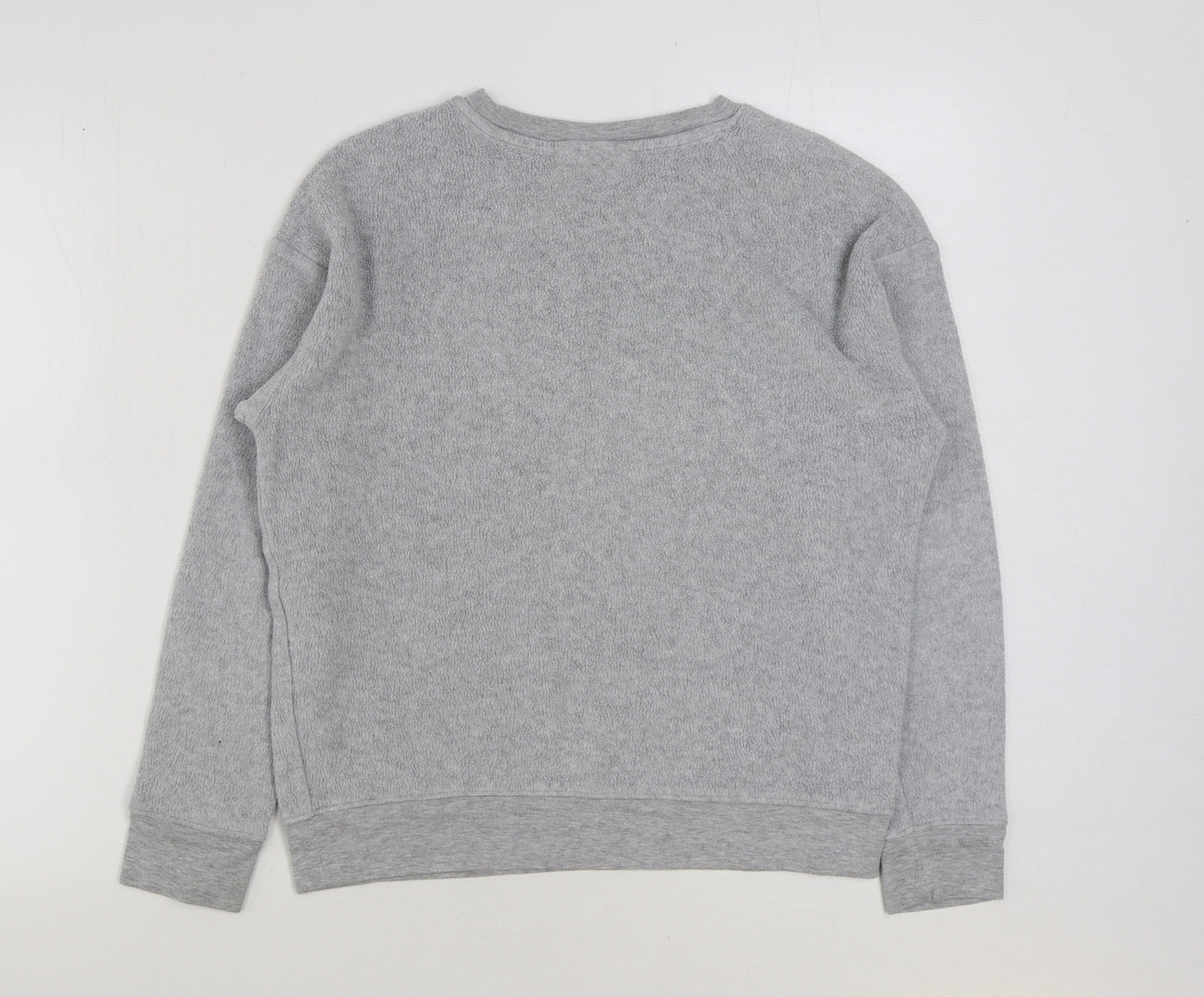 Topshop Womens Grey Polyester Pullover Sweatshirt Size 6 Pullover