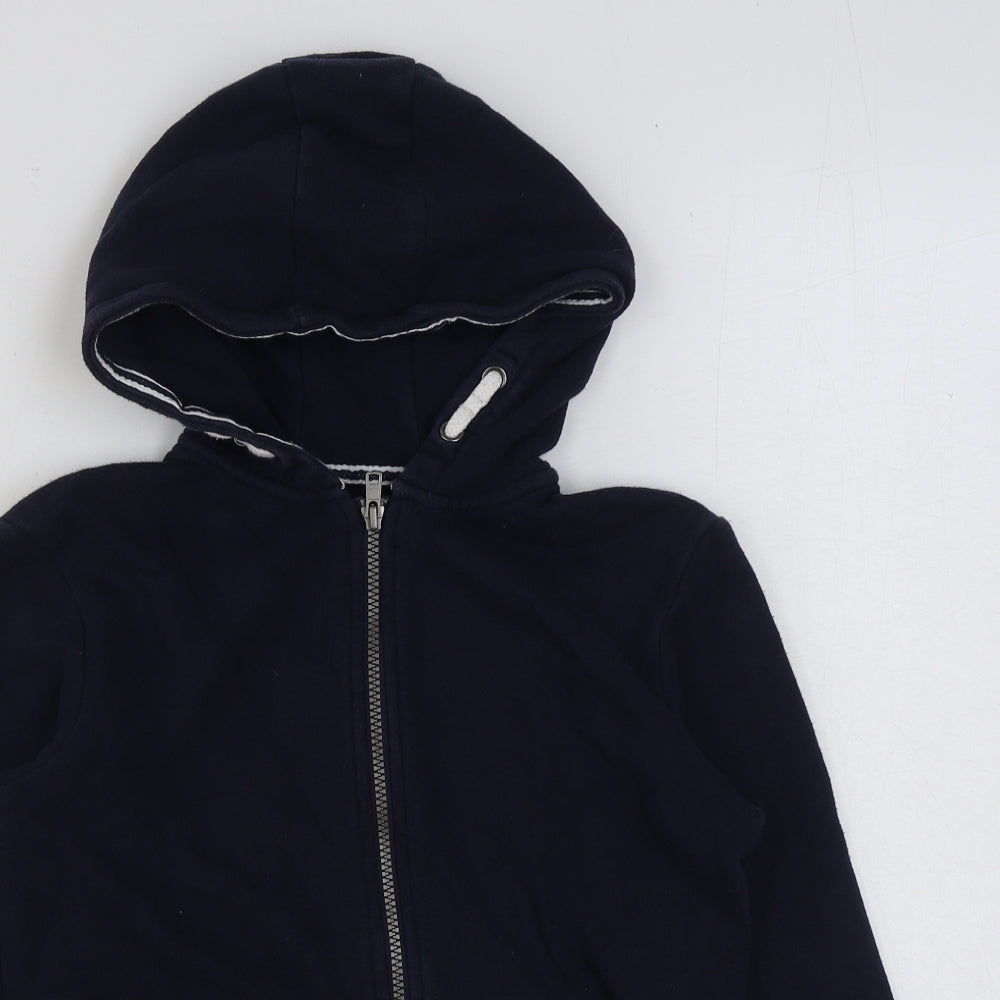 Marks and Spencer Boys Blue Polyester Full Zip Hoodie Size 10-11 Years Zip