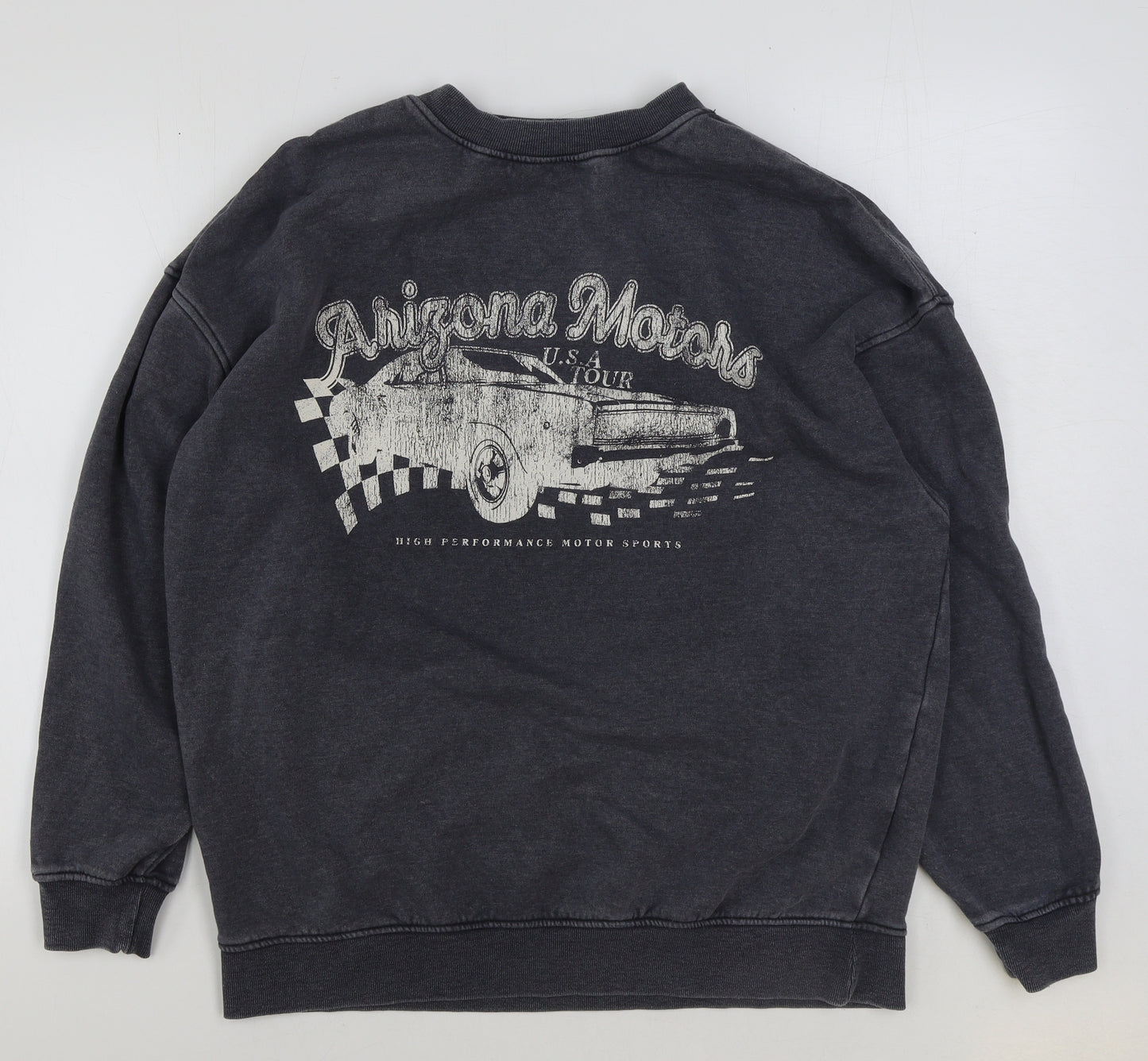 H&M Mens Grey Polyester Pullover Sweatshirt Size S - Arizona Motors