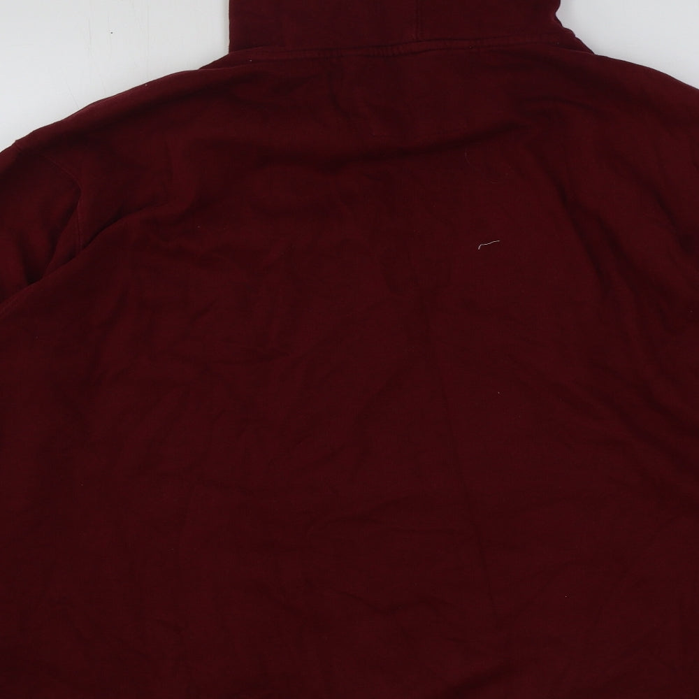 George Mens Red Cotton Pullover Hoodie Size 3XL