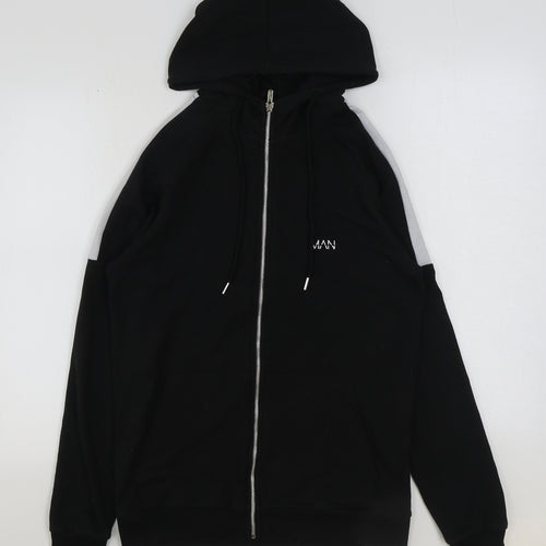 Boohoo Mens Beige Cotton Full Zip Hoodie Size S
