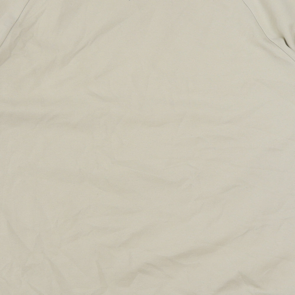 Zara Womens Beige Cotton Basic T-Shirt Size M Round Neck