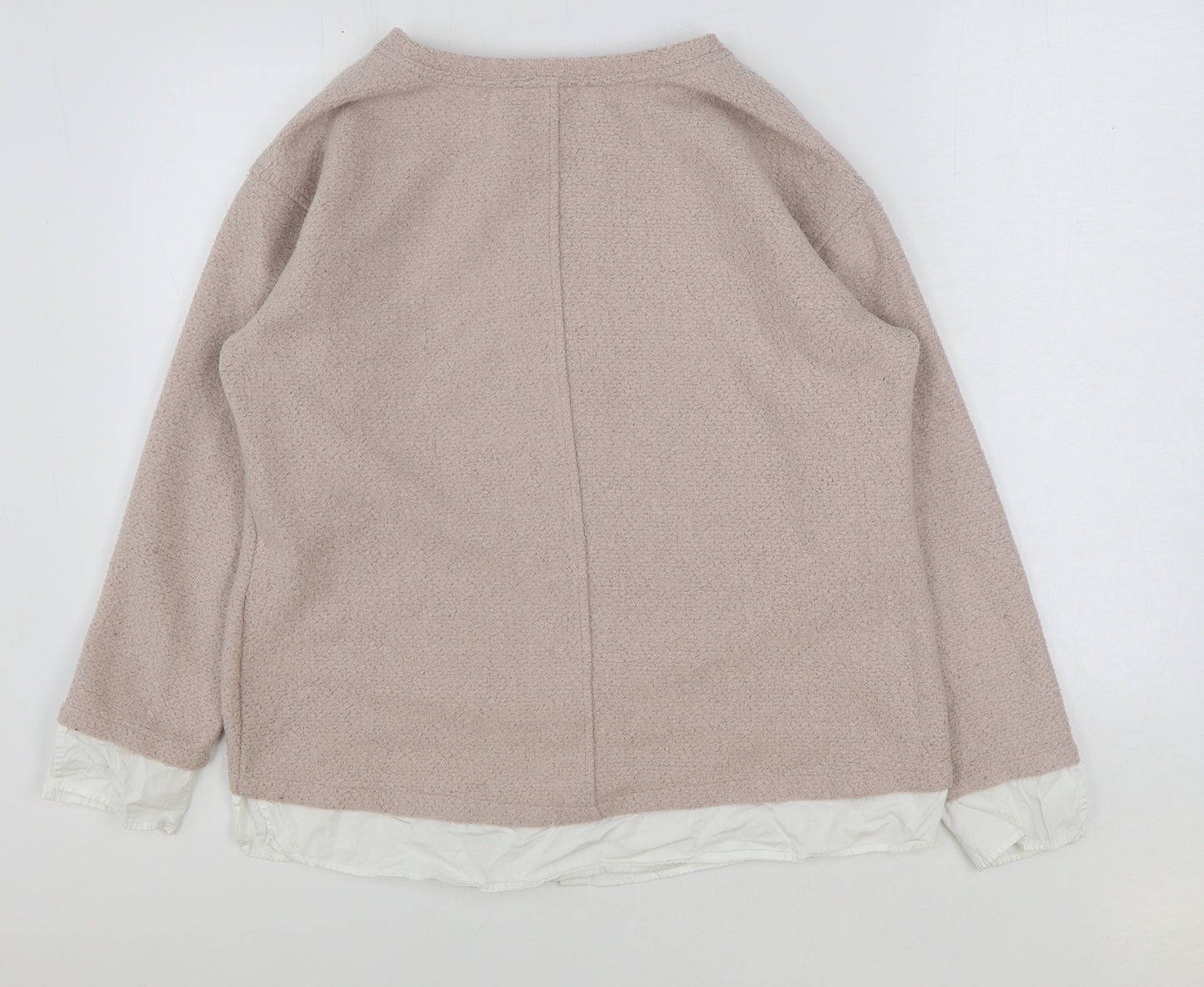 marks and Womens Pink Polyester Pullover Sweatshirt Size 14 Pullover