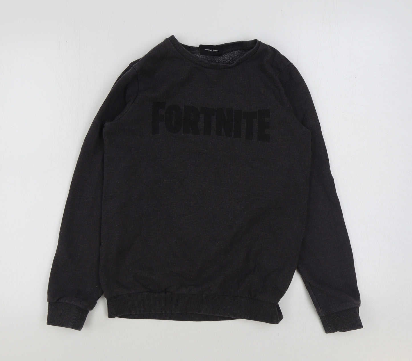 matala Boys Grey Cotton Pullover Sweatshirt Size 12 Years Pullover - Fortnite