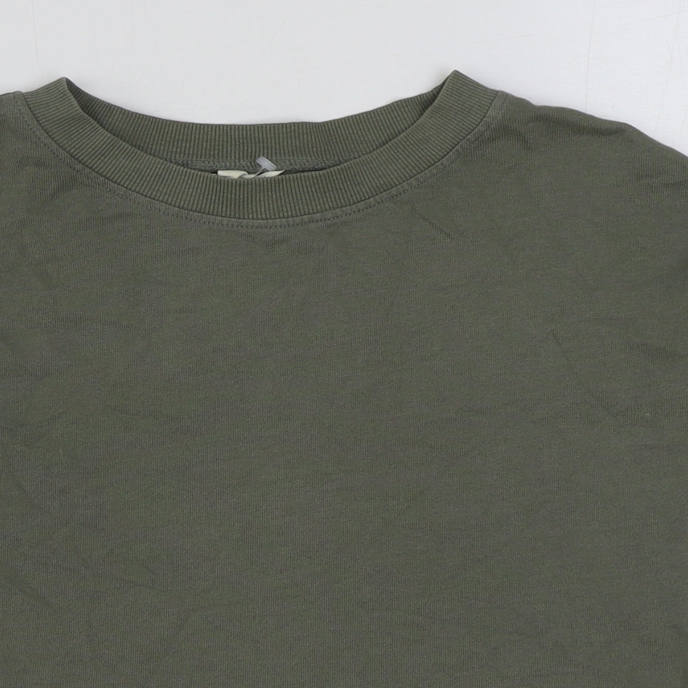 H&M Girls Green Cotton Pullover Sweatshirt Size 11-12 Years Pullover