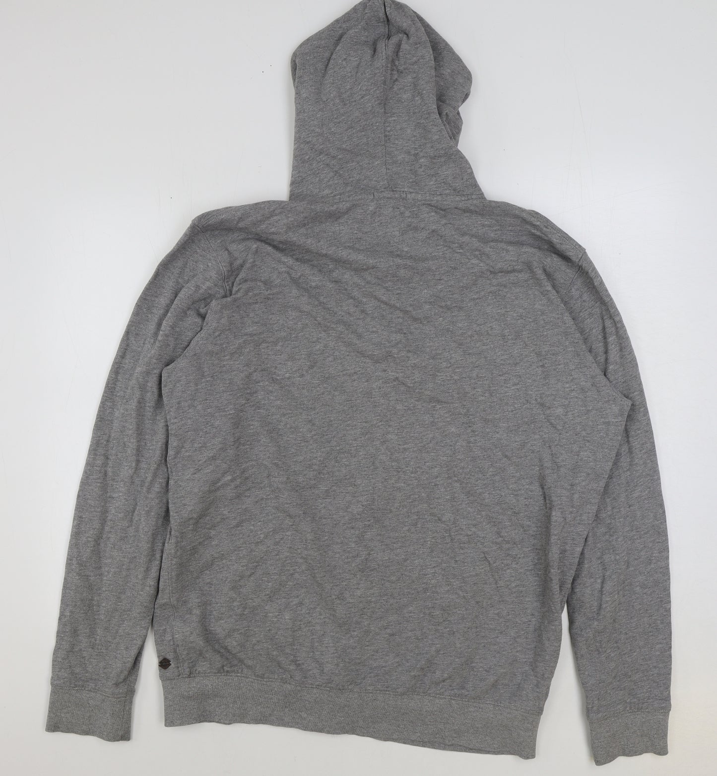 Preworn Mens Grey Polyester Full Zip Hoodie Size 2XL