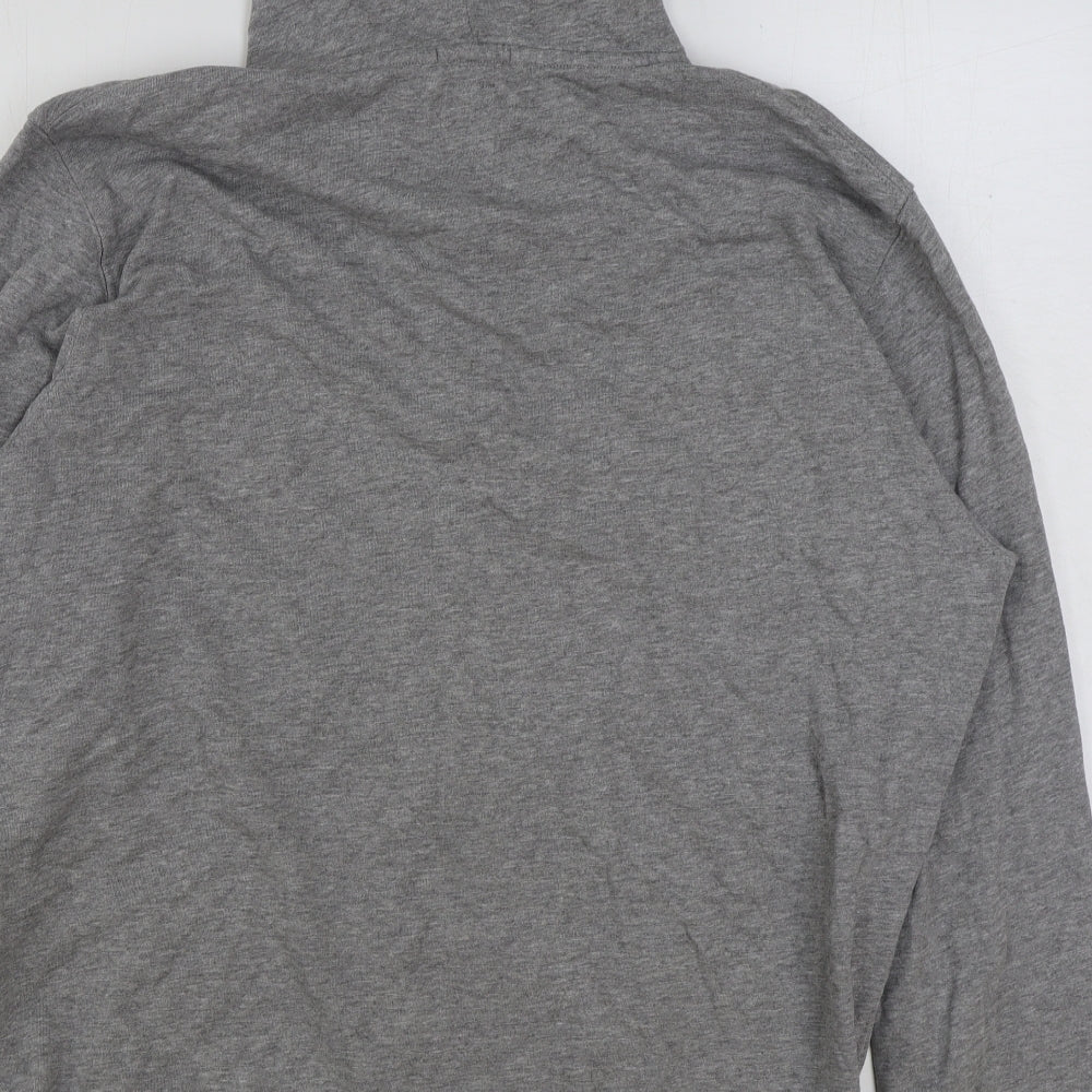 Preworn Mens Grey Polyester Full Zip Hoodie Size 2XL