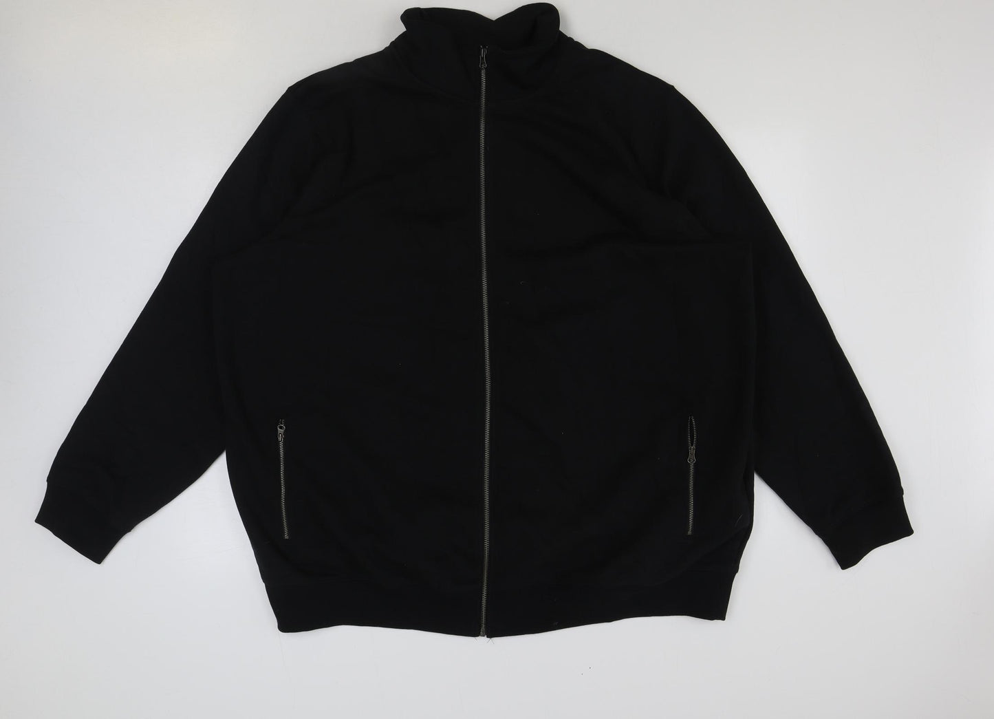 Jacamo Mens Black Polyester Full Zip Sweatshirt Size 3XL