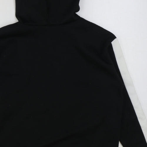Boohoo Womens Black Polyester Pullover Hoodie Size 8 Pullover