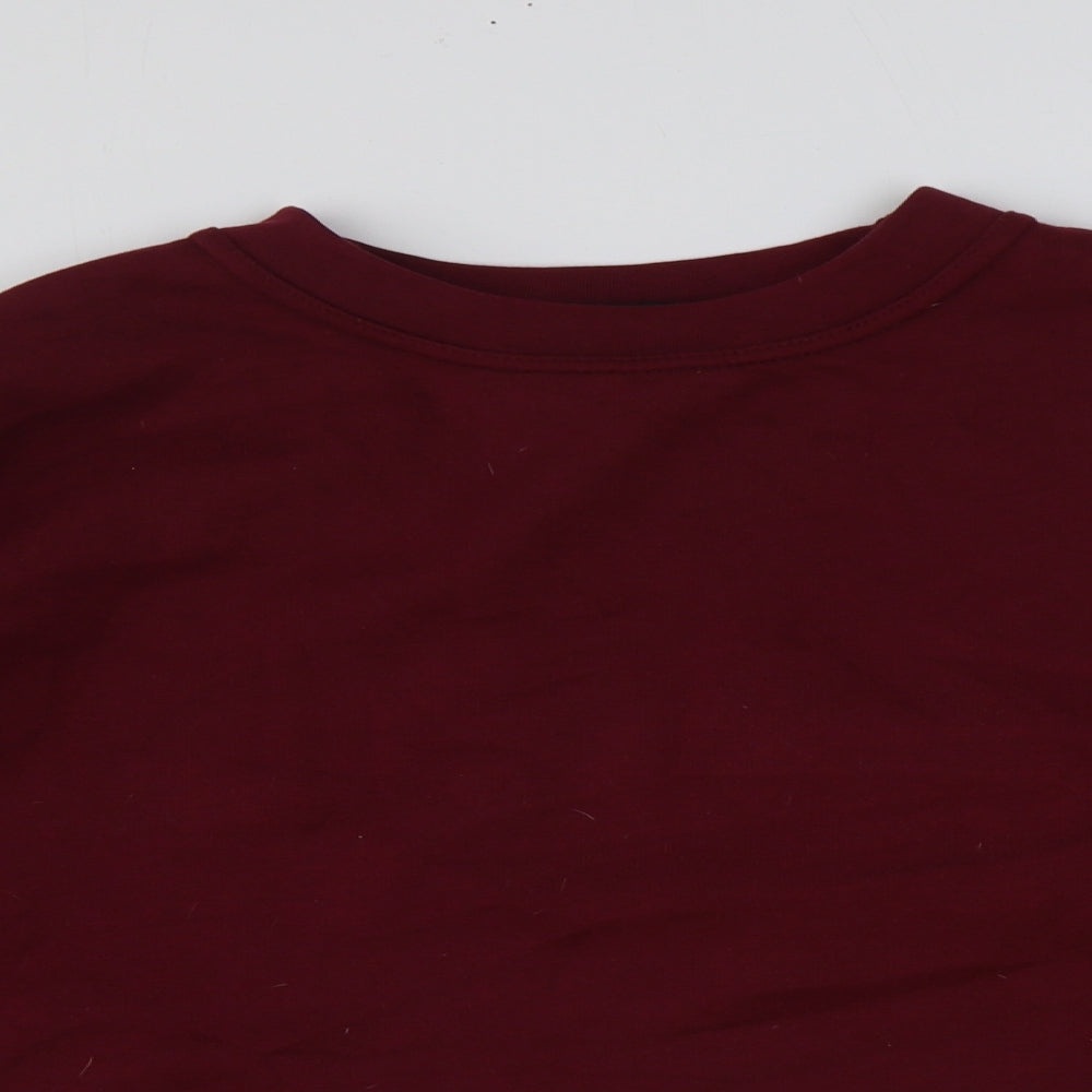 prettylitt Womens Red Cotton Pullover Sweatshirt Size XL Pullover