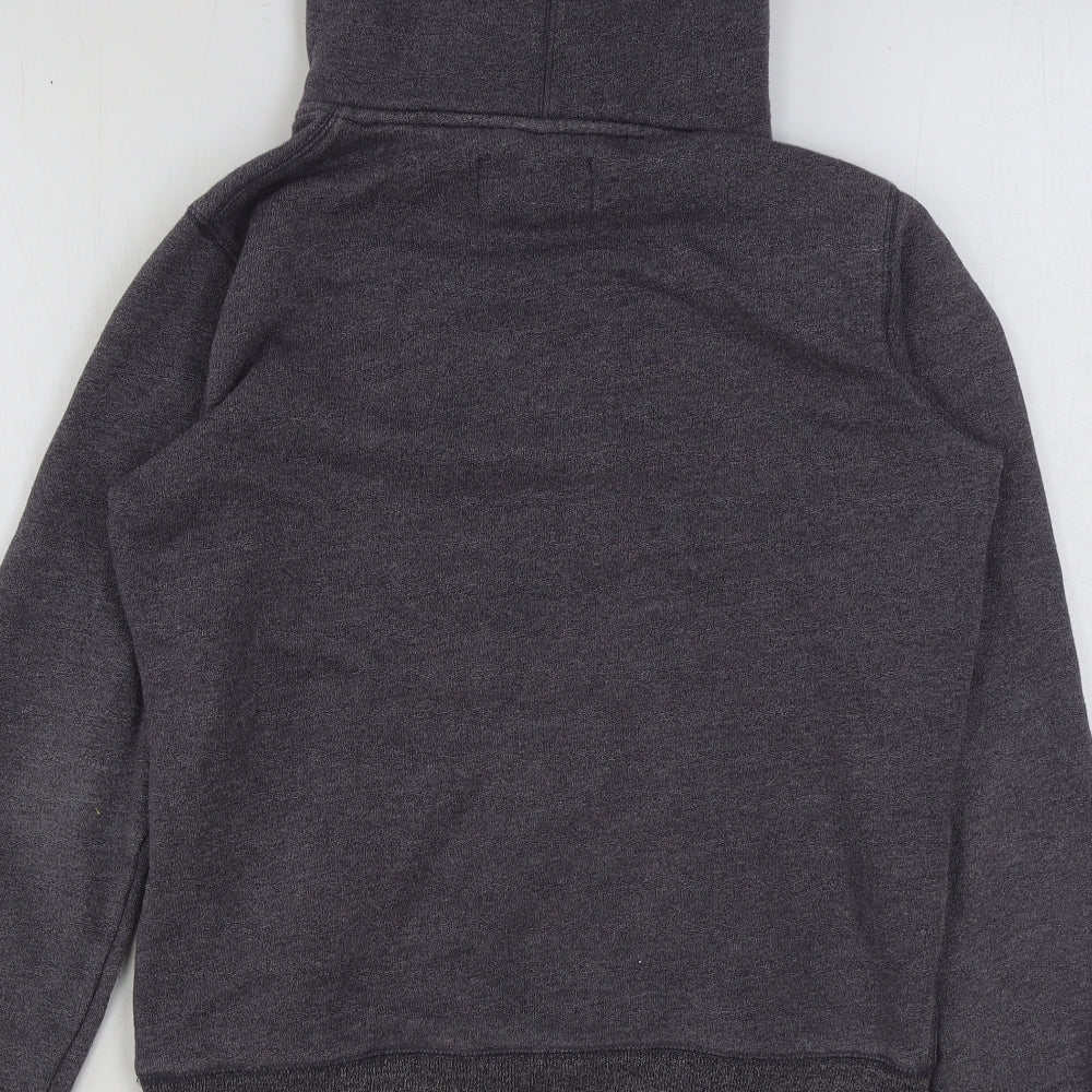 Jack Wills Womens Grey Cotton Pullover Hoodie Size 12 Pullover