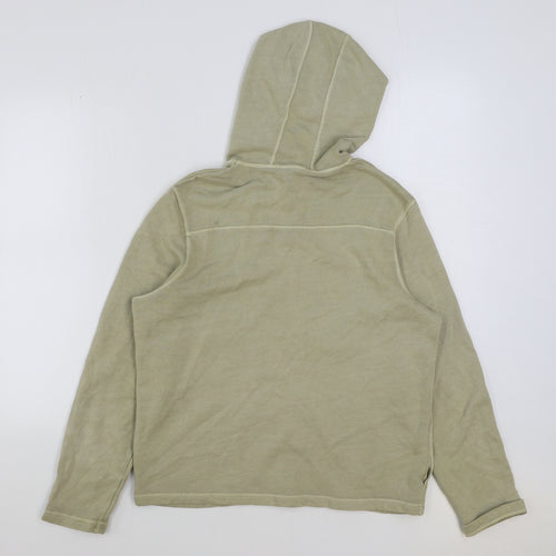 Marks and Spencer Womens Beige Cotton Full Zip Hoodie Size 14 Zip