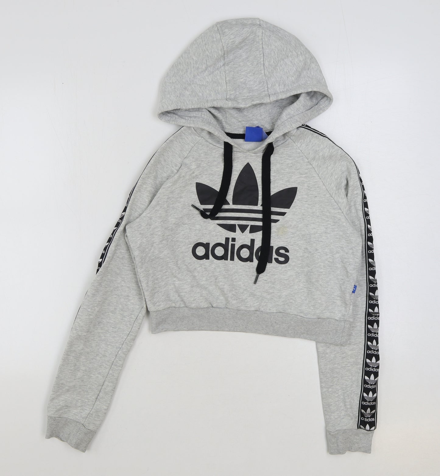 adidas Womens Grey Cotton Pullover Hoodie Size 6 Pullover