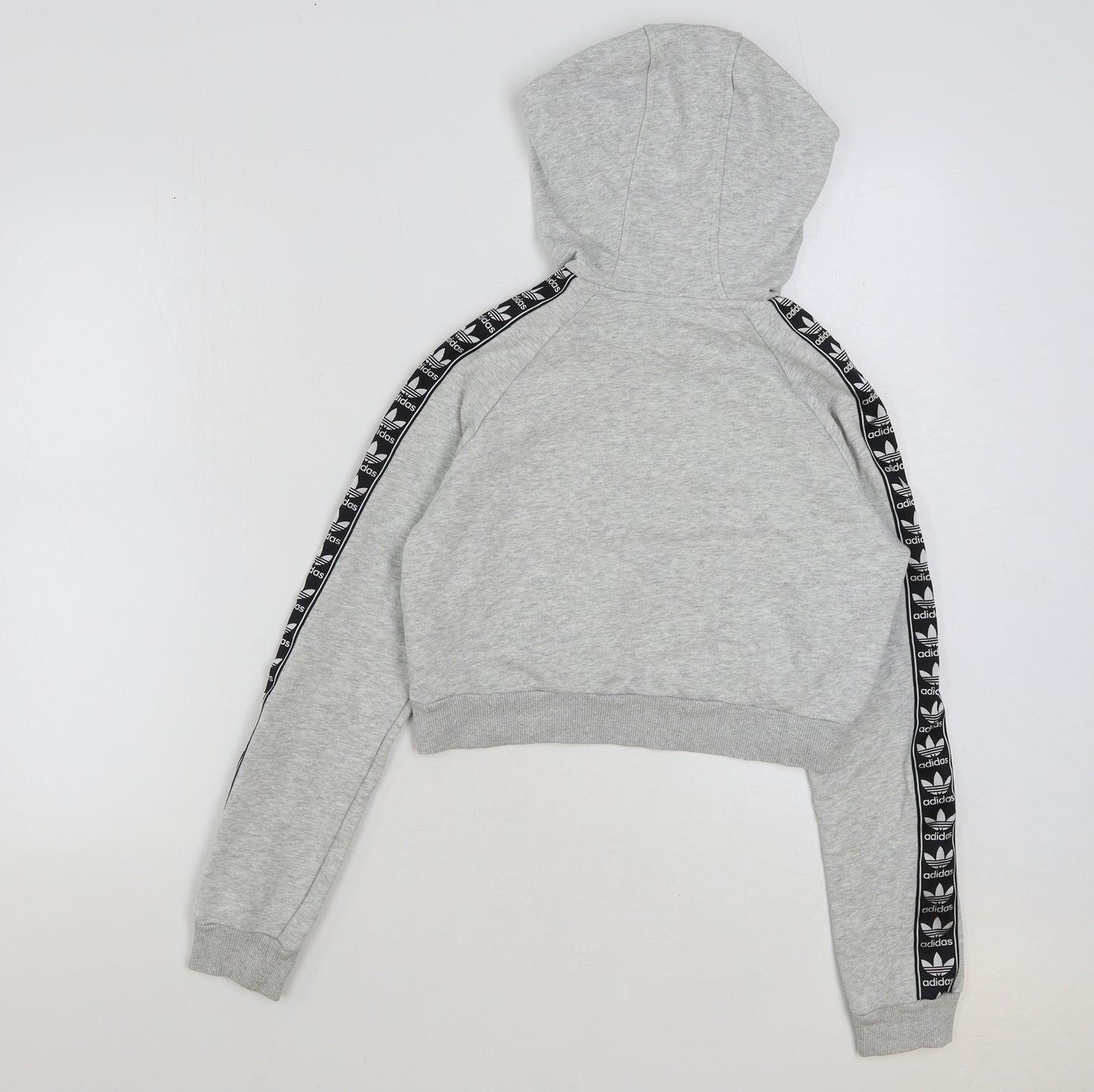 adidas Womens Grey Cotton Pullover Hoodie Size 6 Pullover