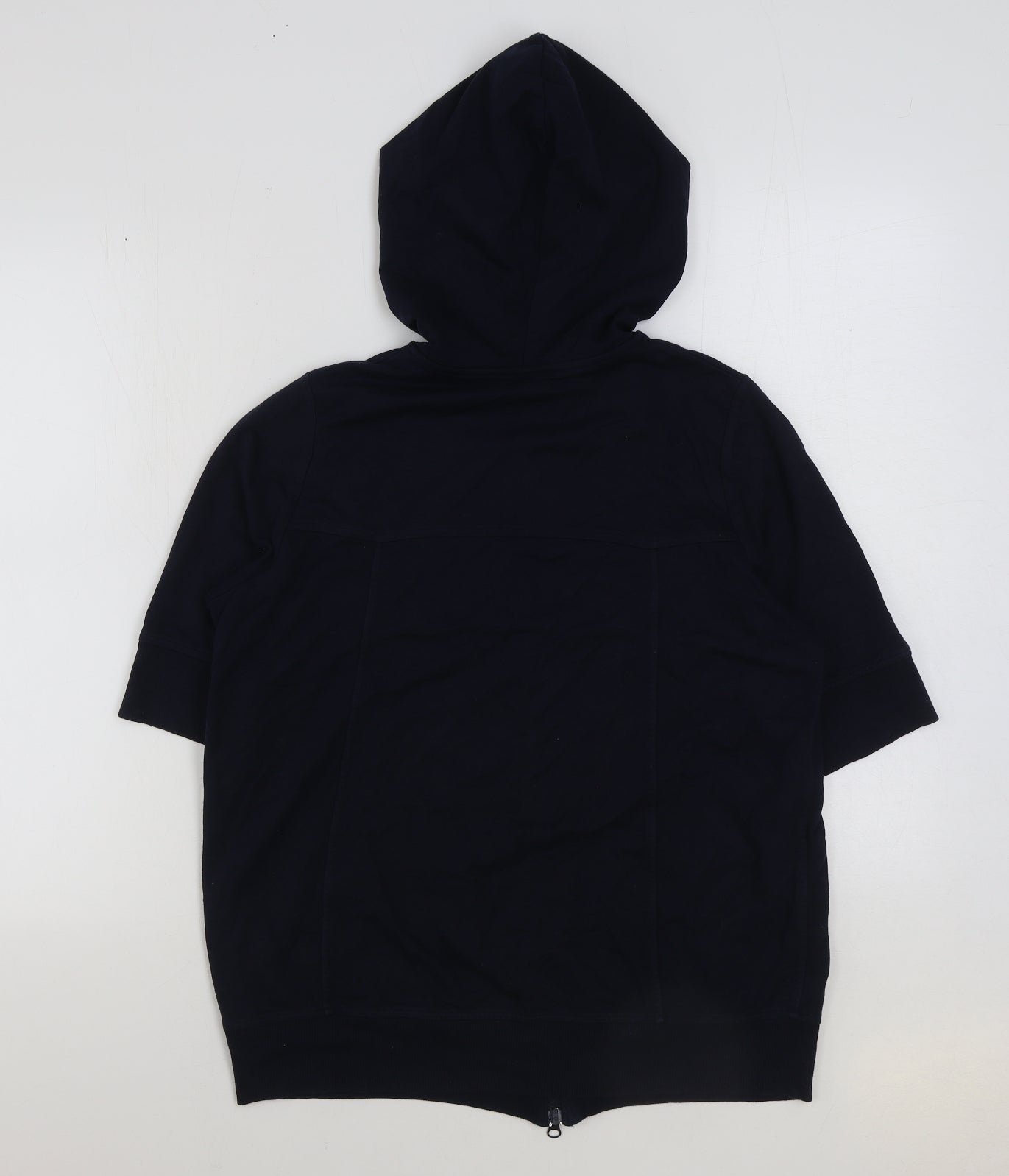 Marks and Spencer Womens Blue Polyester Full Zip Hoodie Size 14 Zip