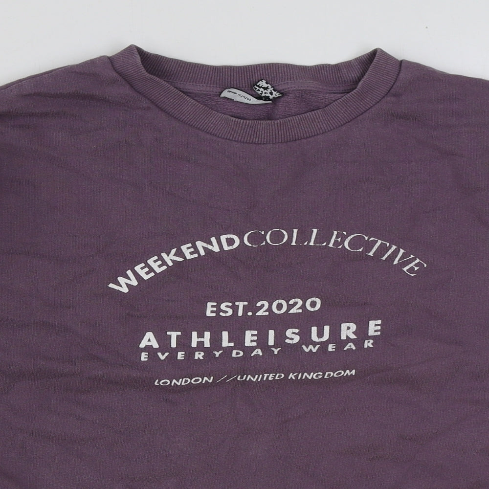 ASOS Womens Purple Polyester Pullover Sweatshirt Size 12 Pullover - Weekend