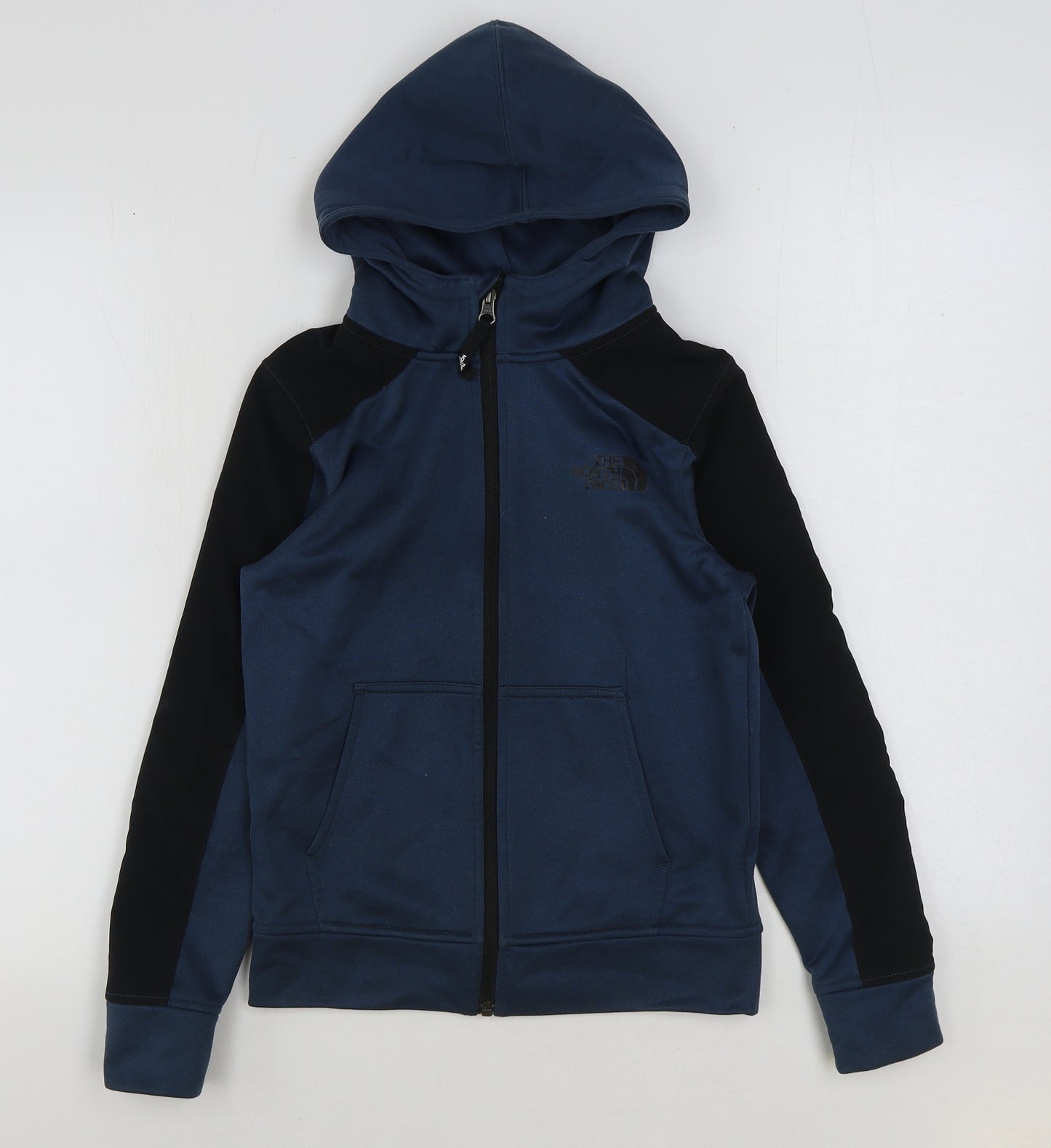The North Face Boys Blue Cotton Full Zip Hoodie Size M Zip