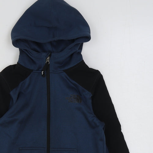 The North Face Boys Blue Cotton Full Zip Hoodie Size M Zip