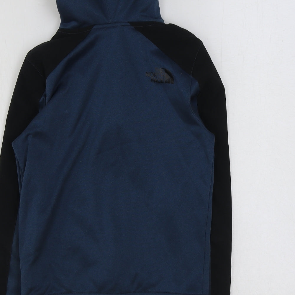 The North Face Boys Blue Cotton Full Zip Hoodie Size M Zip